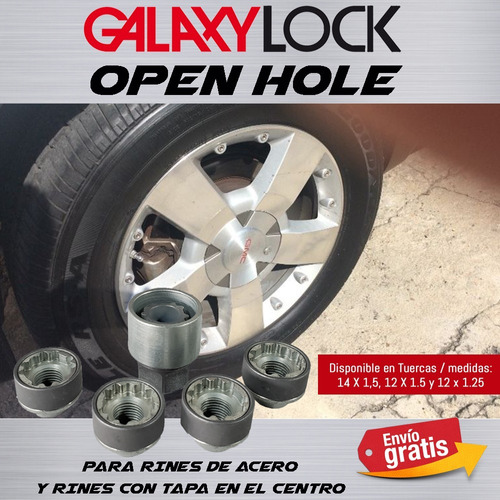 Tuercas Seguridad Galaxylock Open Hole Escape Envo Gratis Foto 4