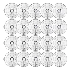 20 Pieces Clear Suction Cups Hooks For Glass 2.4 Inch R...