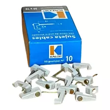 Pack X1000 Grampa Clip Plana 10mm Clavo Acero Zincado Kalop