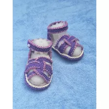 Chalas Crochet Morada (2 A 6 Meses)