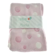 Manta Para Bebê Antialérgico Microfibra Super Macia Tip Top Cor Rosa