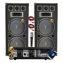 2 Bafles Doble 12 Consola Soundxtreme 4100 Bluetoo Mic A Cjf