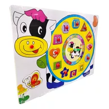 Puzzle Rompecabeza Encastre De Madera Vaca Shp Tunishop