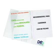 Capa Flexivel P Caderno Brochurão Kit 5 Unidades - Ref 604