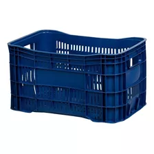 Kit 2 Caixas Agrícola Hortifruti Frutas Rancho 47l-reforçada Cor Azul