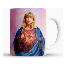 Taza De Ceramica Taylor Swift Santa Meme Estampita - En Caja