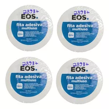 Fita Adesiva Multiuso 48mmx50mm Branca Eos - Kit 4 Und