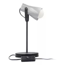 Luminária Mesa Abajur Articulável Usa Lampada Bulbo Led E27 Cor Da Cúpula Cinza