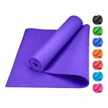 Tapete Yoga Pilates Fitness Ejercicio Portátil 3mm Grosor Color Violeta