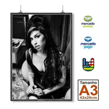 Quadro Amy Winehouse Sem Moldura Tam A3 42x29cm 28