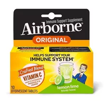 Airborne | Lemon Immune Support | 10 Effervescent | Lemon