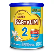 Leche De Fórmula En Polvo Nestlé Baby Klim 2 En Lata De 1 De 400g - 6 A 12 Meses
