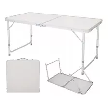 Mesa Plegable Blanca Oferta Portatil Camping 120x60cm