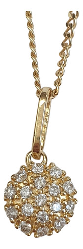 Pingente Vivara Pavê De Diamantes De Ouro 18k 750 Amarelo