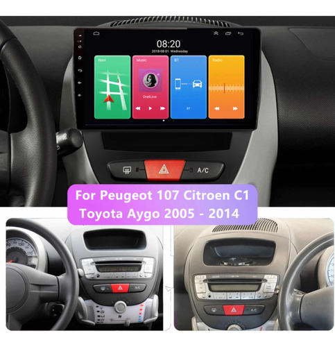 Radio Andorid Carplay 2+32 Peugeot 207 Citroen C1 Foto 3