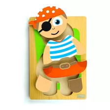 Rompecabezas Pirata 5 Piezas De Madera Juego Pipikuku