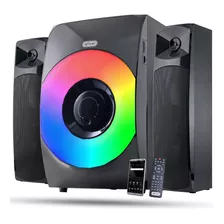 Caixa De Som Bluetooth 3 Peças Subwoofer Led Rgb Tv Pc 70w