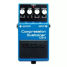 Pedal De Efeito Boss Compression Sustainer Cs-3 Azul