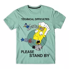 Remera Simpsons Kent Dificultades Técnicas Serigrafia Algod.