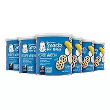 Gerber Snacks For Baby Teether Wheels, Banana Cream, 1.48 Oz