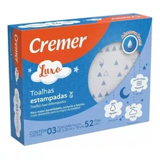  Cremer Toalha Fralda Luxo Estampa Menino 70x120cm Caixa C3 