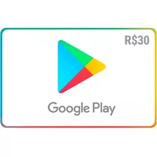 Gift Card Digital Google Play R$ 30