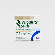 Buvacaína Pesada 7.5 Mg/ml C/5 Amp 2ml Bupivacaina, Glucosa Sabor Sin Sabor