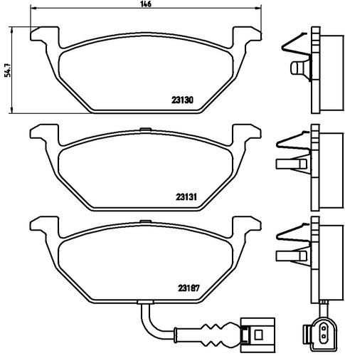 Balatas Brembo Vw Golf Vi Variant 2.0 Tsi 2010a2012 L-m Del Foto 2