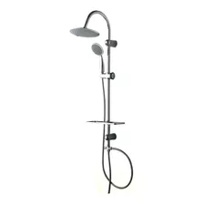 Barra Columna Ducha Acero Inox Redonda C/ Teléfono Oferta Pf