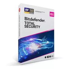 Bitdefender Antivirus Total Security 3 Usuarios, 1 Año