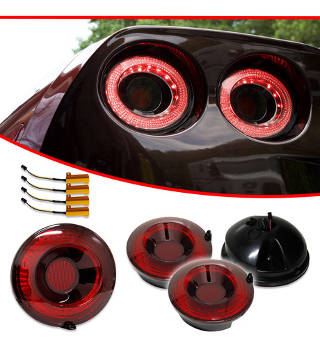 Luz Trasera Led De 4 Piezas Para Chevrolet Corvette C6 Foto 3