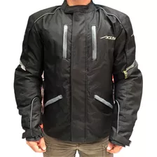 Campera Moto Ags Cordura Negro - Cuatro Estaciones