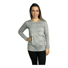 Blusa De Amamentação 1 Manga Curta E 1 Manga Longa