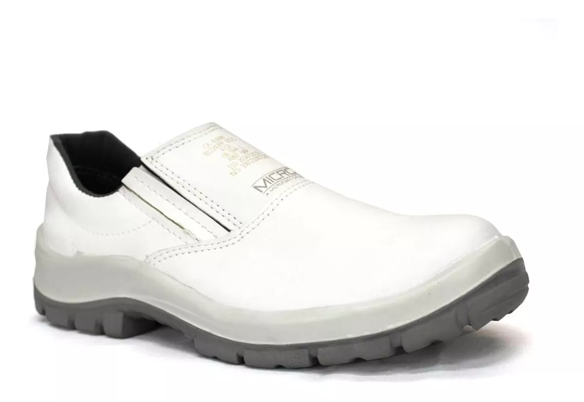 Zapato De Trabajo Y Seguridad Blanco Elástico Con Puntera 