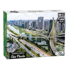 Quebra Cabeça São Paulo City Cartonado 1000 Peças 74x54 Cm