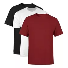 Kit 3 Camiseta Masculina 100% Algodão Treino Esporte+ Brinde