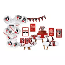 Kit Festa Pronta Decoração São Paulo Oficial C/ 89 Itens 