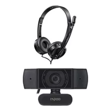 Kit Webcam Rapoo 720p E Headset Rapoo Usb - Ra0200k