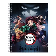 Caderno Escolar Demon Slayer 1 Matéria 96fls
