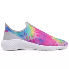 Tênis Feminino Meia Tie Dye Leve Esporte Confortável Casual