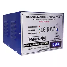 Estabilizador De Tensión Pampa Herramientas 16kva 16000va Entrada De 110v Y Salida De 220v Con Entrada De 110v/265v Ca Y Salida De 220v Ca Blanco