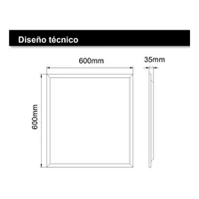 Panel Led Bellalux 60x60 Cuadrado 36w Neutro Embutir - E. A Color Blanco