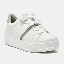 Tênis Via Marte Brilhante Feminino Cor Branco/prata