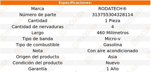 (1) Banda Accesorios Micro-v Villager 3.3l V6 C/aa 99/02 Foto 2