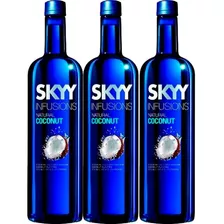 Vodka Skyy Coconut Infusions 750ml X3 01almacen