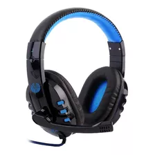 Fone De Ouvido Over-ear Gamer Haiz Alpha 1804 Preto E Azul