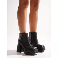 Botas Mujer Taco Doble Plataforma Altas Moda Araquina Margot