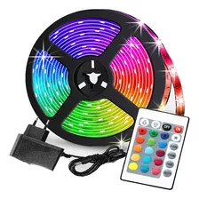 Fita Led Rgb 3528 Colorida 5m + Controle 300 Led Decoração