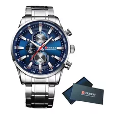 Relógio Masculino Curren 8351 Pulseira Aço Original + Nf