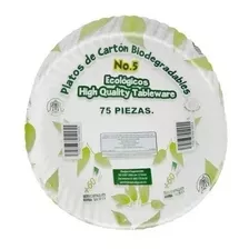 Platos De Cartón Serviempaques Marba Ecológico Con 75 Piezas